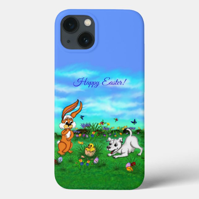 Easter - Puppy Capo Rabbit and Chick Case-Mate iPhone Case (Back)