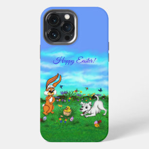Easter - Puppy Capo with Rabbit and Chick iPhone 13 Pro Max Case