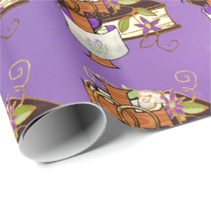 Easter Purple Wrapping Paper