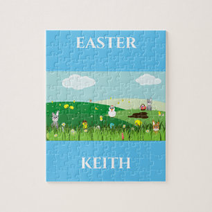 Easter puzzle with personalized name.