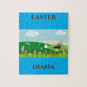 Easter puzzle with personalized name.