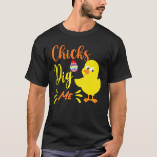 Easter Pyjamas Easter Chicks Dig Me Men Women Kids T-Shirt