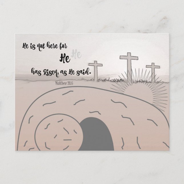Easter Quote Bible Verse Holiday Postcard (Front)