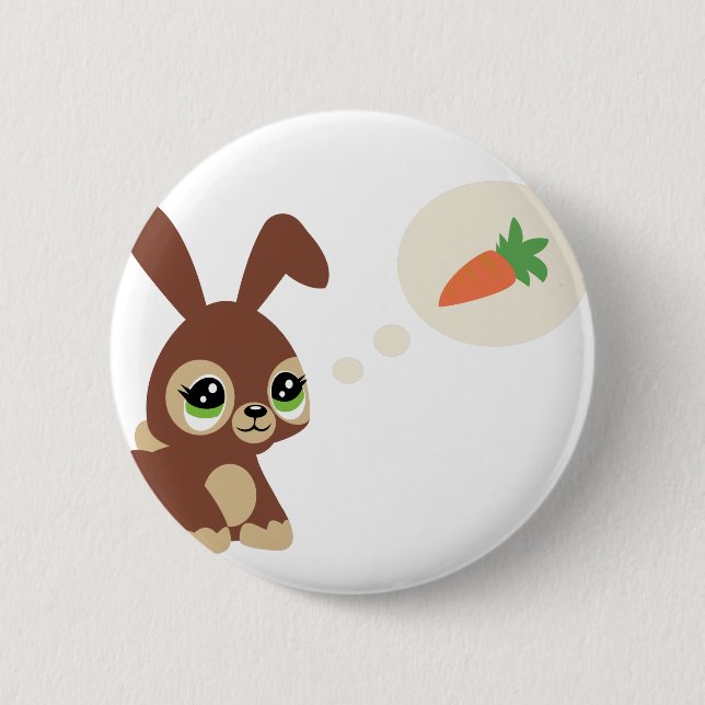 easter rabbit 6 cm round badge (Front)