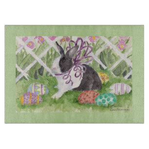 Easter Rabbit and Eggs Cutting Board