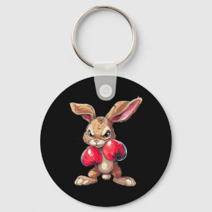 Easter Rabbit Bunny Boxer Boxing Kickboxing Martia Key Ring