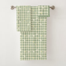 Easter Rabbit Chicken Green Plaid Pattern