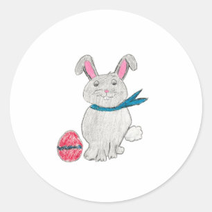 Easter Rabbit Classic Round Sticker