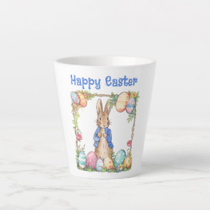 Easter Rabbit Easter Eggs Happy Easter Latte Mug