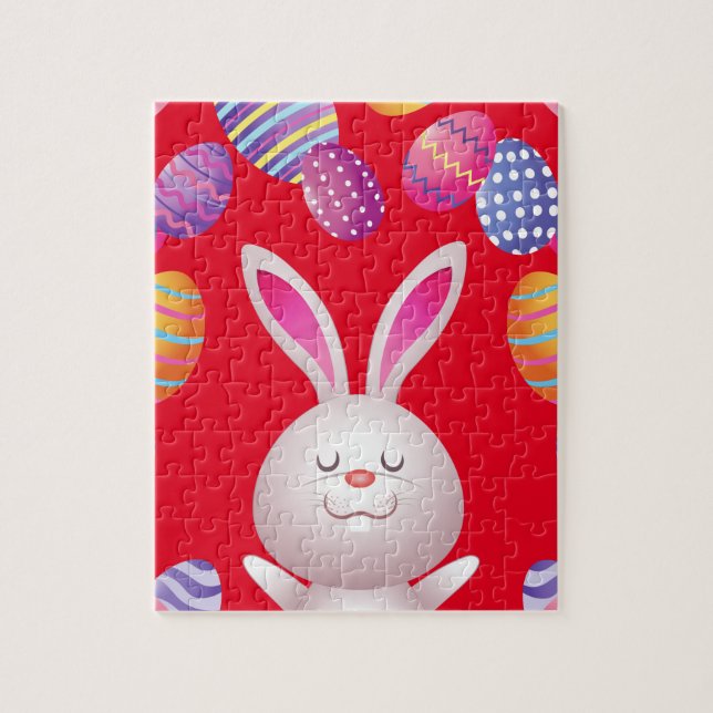 Easter rabbit & eggs puzzle! jigsaw puzzle (Vertical)