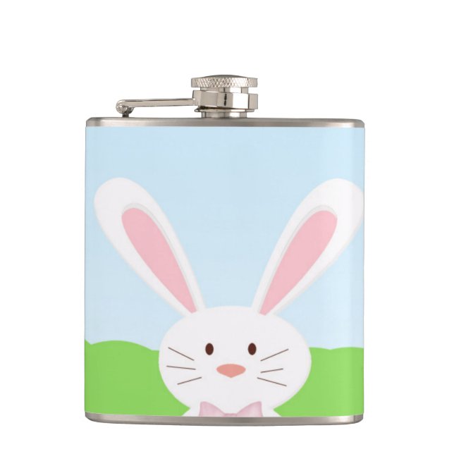 Easter rabbit hip flask (Front)