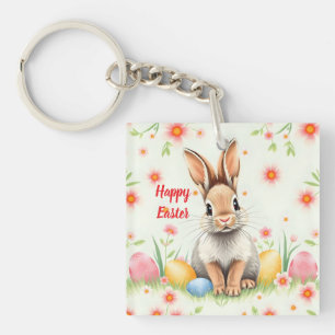 Easter Rabbit Holiday Modern Collection Key Ring