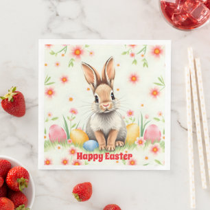 Easter Rabbit Holiday Modern Collection Napkin