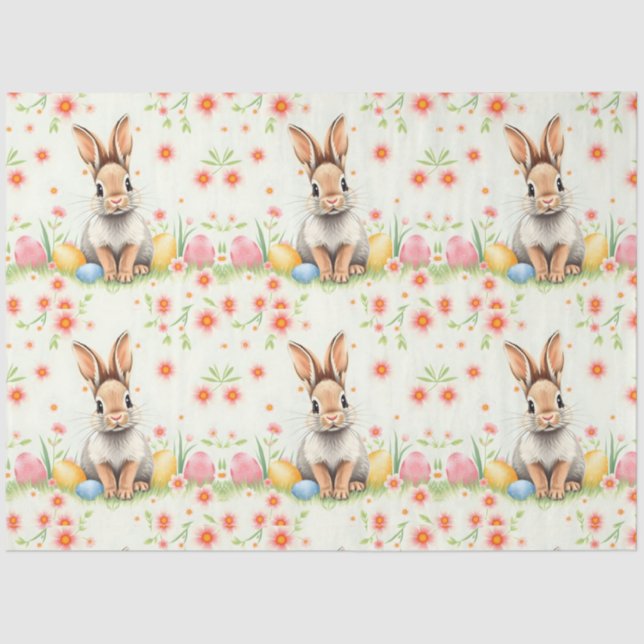 Easter Rabbit Holiday Modern Collection Tissue Paper (Front)