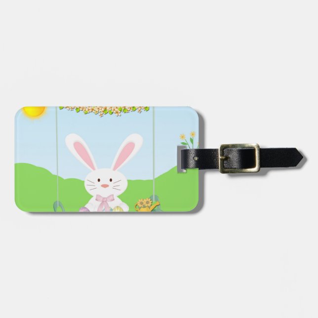 Easter rabbit luggage tag (Front Horizontal)