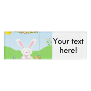 Easter rabbit name tag