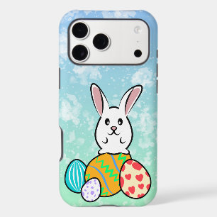 Easter Rabbit on Easter Eggs
