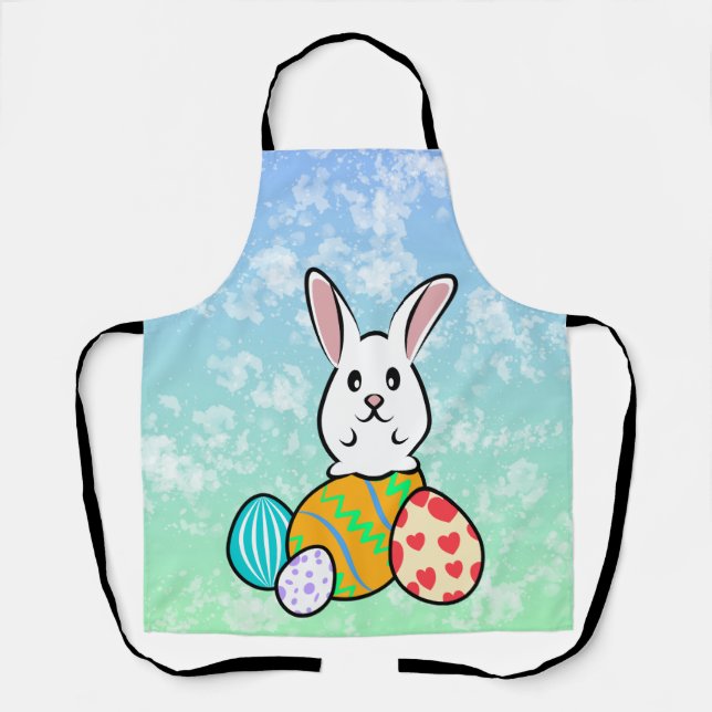 Easter Rabbit on Easter Eggs Apron (Front)