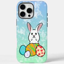 Easter Rabbit on Easter Eggs