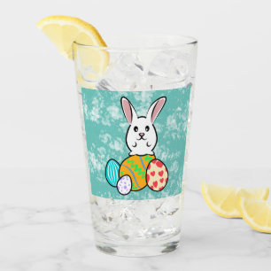 Easter Rabbit on Easter Eggs Glass