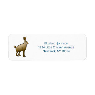 Easter Rabbit Return Address Label