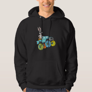 Easter Rabbit Riding Monster Truck Funny Boys Girl Hoodie