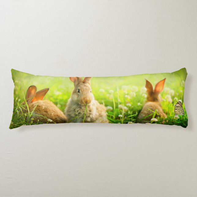 Easter Rabbits Body Cushion (Front)