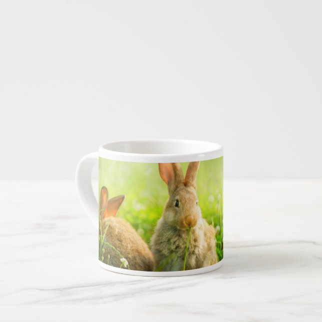 Easter Rabbits Espresso Cup (Front Left)