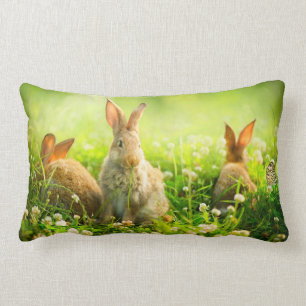 Easter Rabbits Lumbar Cushion