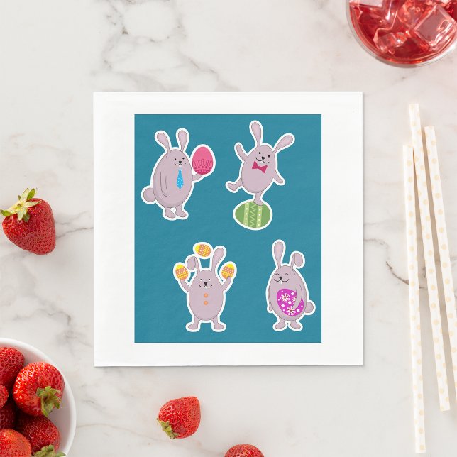 Easter Rabbits Paper Napkins (Creator Uploaded)