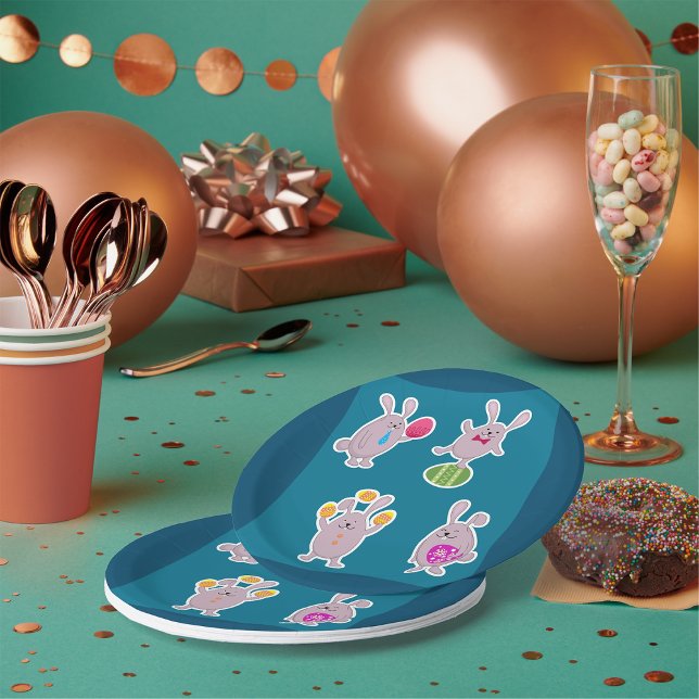 Easter Rabbits Paper Plates (Creator Uploaded)