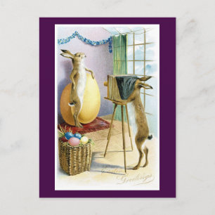Easter Rabbits Picture Time Holiday Postcard