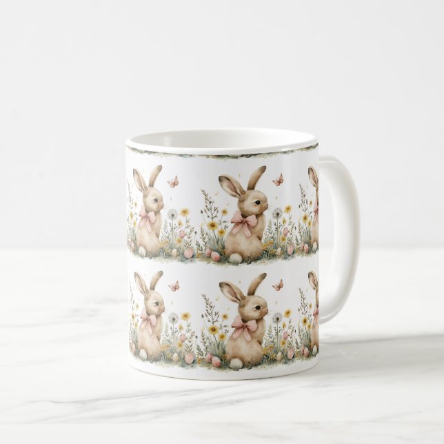 Easter Radiant Rabbit : Spring Delights Coffee Mug (Front Right)