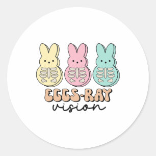 Easter Radiology Bunny Eggs-ray Vision Xray Tech R Classic Round Sticker