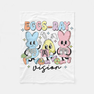 Easter Radiology Bunny Eggs-ray Vision Xray Tech R Fleece Blanket