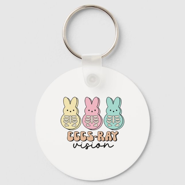 Easter Radiology Bunny Eggs-ray Vision Xray Tech R Key Ring (Front)