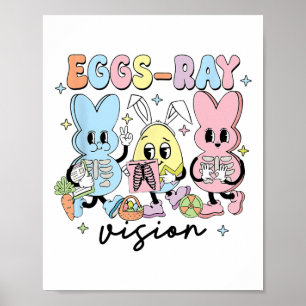 Easter Radiology Bunny Eggs-ray Vision Xray Tech R Poster