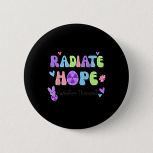 Easter Radiology Therapist Cute Bunny Radiation Th 6 Cm Round Badge