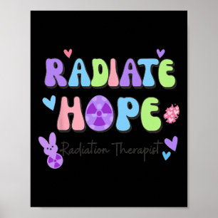 Easter Radiology Therapist Cute Bunny Radiation Th Poster