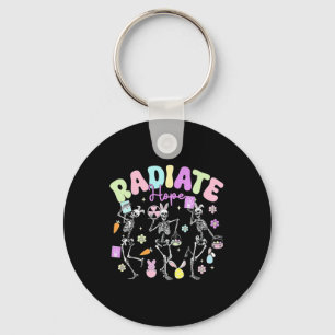 Easter Radiology Therapist Skeleton Dancing Radiat Key Ring