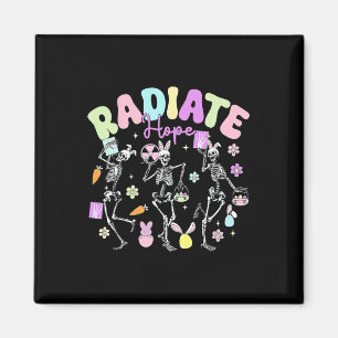 Easter Radiology Therapist Skeleton Dancing Radiat Magnet