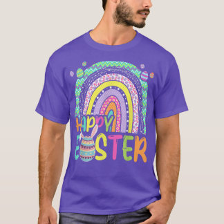 Easter Rainbow Bunny Easter Rabbit Egg Hunting Bas T-Shirt