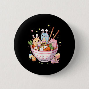 Easter Ramen Cats Cute Anime Happy Easter Day Wome 6 Cm Round Badge
