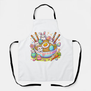 Easter Ramen Cats Cute Anime Happy Easter Day Wome Apron