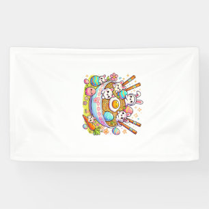 Easter Ramen Cats Cute Anime Happy Easter Day Wome Banner