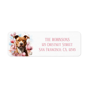 Easter Red Staffordshire Eggs and Flowers - Return Address Label