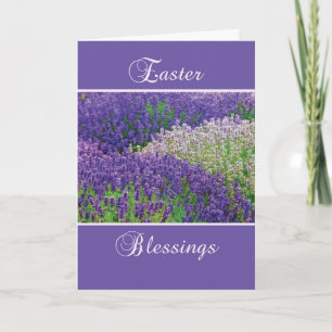 Easter Rejoicing, Lavender Flower Holiday Card