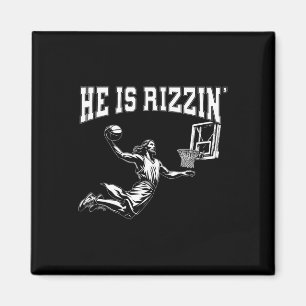 Easter Religion Funny Basketball Jesus Meme He Is Magnet