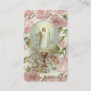 Easter Religious Paschal Prayer Holy Card