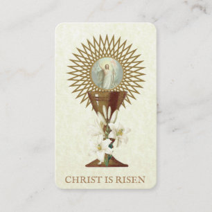 Easter Religious Paschal Prayer Holy Card